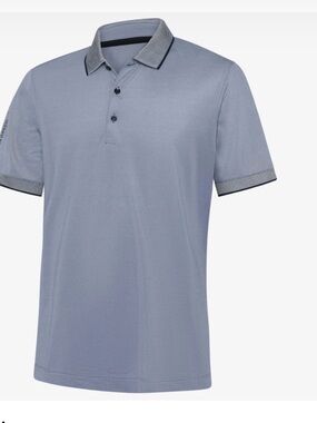 Galvin Green Moon-Men's Light Blue Polo Shirt with Contrast Trim